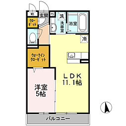 プピレ・HK 1LDKの間取図画像