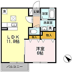 フォレスト四谷 1LDKの間取図画像