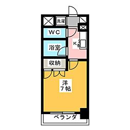 スペーシア川崎3 1Kの間取図画像