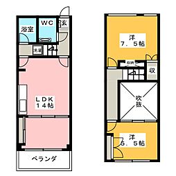 エスタシア川崎大師アネックス 2LDKの間取図画像