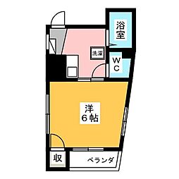 エトワールアダチ 1Kの間取図画像