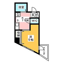 保井ビル ワンルームの間取図画像