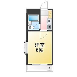 フォレストアバンセ 1Kの間取図画像