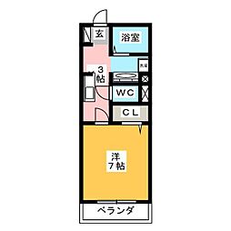 たか表参道 1Kの間取図画像