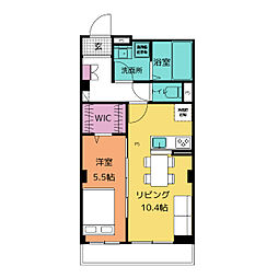フランジュール下新城 103 1階1LDKの間取り