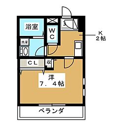 間取図画像 1K