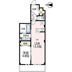 ル・セードル 1LDKの間取図画像