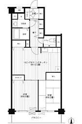 エクセラン新城 2LDKの間取図画像