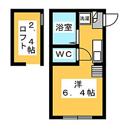 リヴィエール武蔵小杉 ワンルームの間取図画像