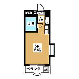 サン・ルピナス ワンルームの間取図画像