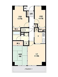 アーバンパーク市ヶ尾 1階3LDKの間取り