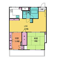 間取図画像 2LDK