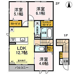 センチュリーハイムすみよし台III 1階3LDKの間取り