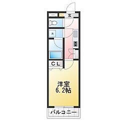 パナール 1Kの間取図画像