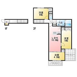 Deux Reveur 3LDKの間取図画像