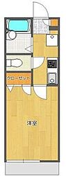 サンセール・市ヶ尾 1Kの間取図画像