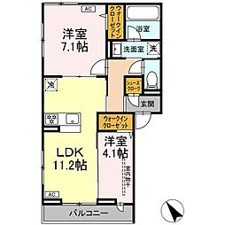 MAHALO`AINA(マハロアイナ) 2LDKの間取図画像