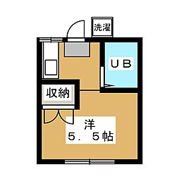 メイゾン綱島 ワンルームの間取図画像
