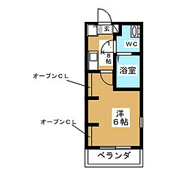 リーベンデル日吉 1Kの間取図画像