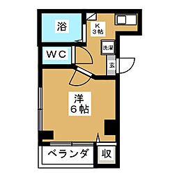 ラボレムス 1Kの間取図画像