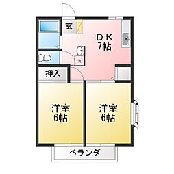 間取図画像 2DK