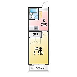 グランパーク六角橋 1Kの間取図画像