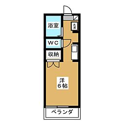 ハイム千山 ワンルームの間取図画像