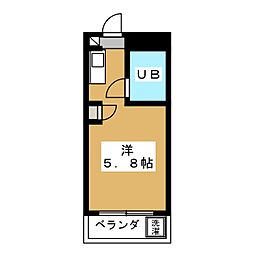 TOP横浜東白楽 ワンルームの間取図画像