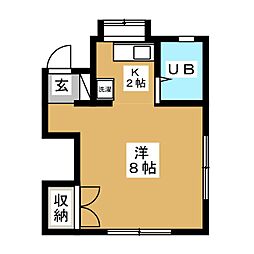 パーク横浜 ワンルームの間取図画像