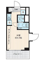 ステラコート横浜白楽 1Kの間取図画像