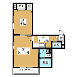 Doremi&sora 2Kの間取図画像