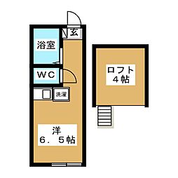 メゾン楓 ワンルームの間取図画像