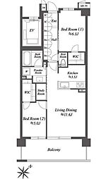 ザ・ケンジントン・レジデンス横濱片倉 3LDKの間取図画像