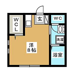 スカイピア ワンルームの間取図画像