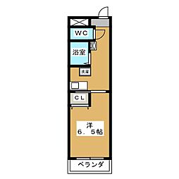 ブランシュエール白幡仲町 1Kの間取図画像
