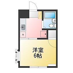 グリーンガーデン羽沢 1Kの間取図画像