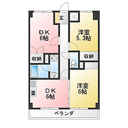 エスポワール保土ヶ谷 3DKの間取図画像