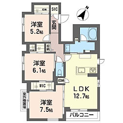 ブルームステージ 3LDKの間取図画像