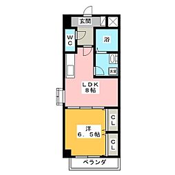 SOLARE横濱 1LDKの間取図画像