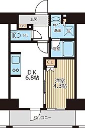 CityLuxTobe 1DKの間取図画像