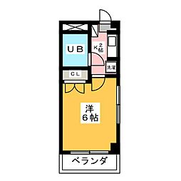 谷口マンション 1Kの間取図画像