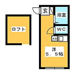Baymaison保土ヶ谷 ワンルームの間取図画像
