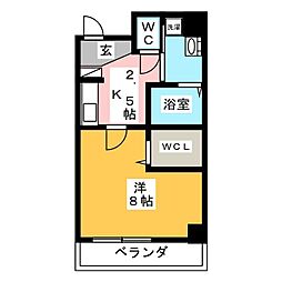アーバンフォート横浜 1Kの間取図画像