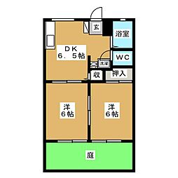 アビニョン 2DKの間取図画像