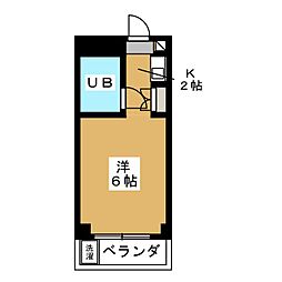 ガーデンヒルズ常盤台 ワンルームの間取図画像