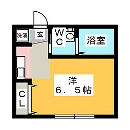 HillsVerde ワンルームの間取図画像