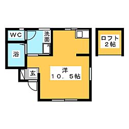 MIYUKIハウス ワンルームの間取図画像
