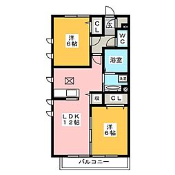 エスポア 2LDKの間取図画像