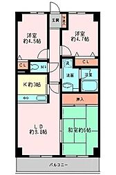 グレイスコート二俣川弐番館 3LDKの間取図画像