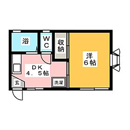 ドミール・アイ 1DKの間取図画像